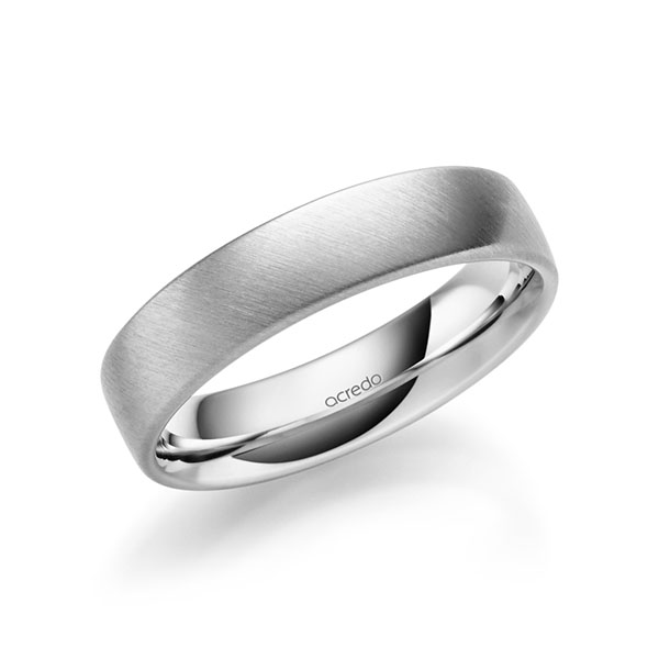 klassischer Trauring/Ehering in Weißgold 585 von acredo
