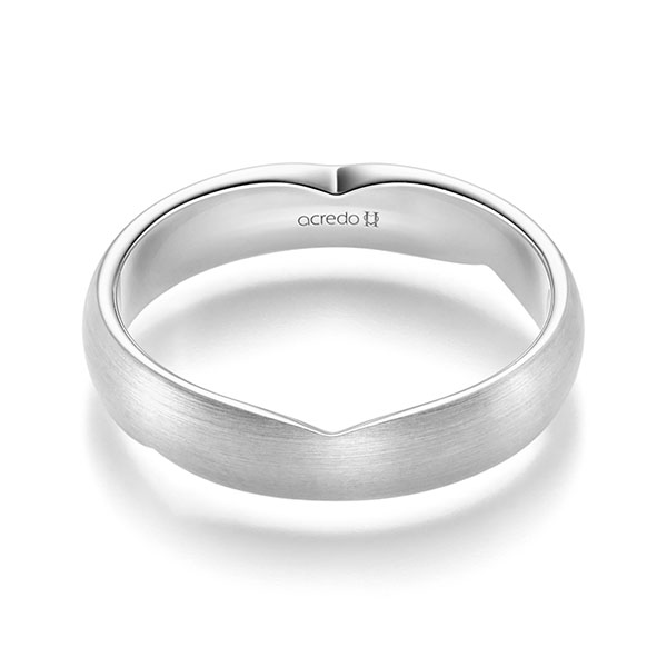 klassischer Trauring/Ehering in Weißgold 585 von acredo