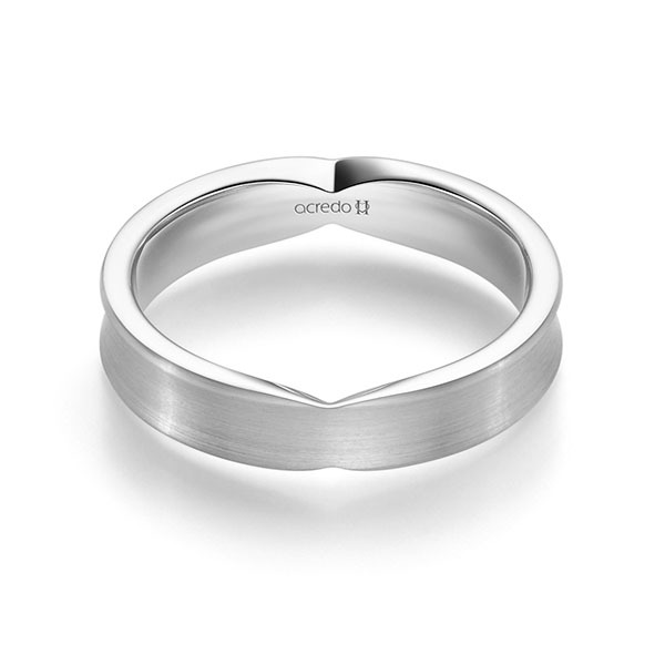 klassischer Trauring/Ehering in Weißgold 585 von acredo