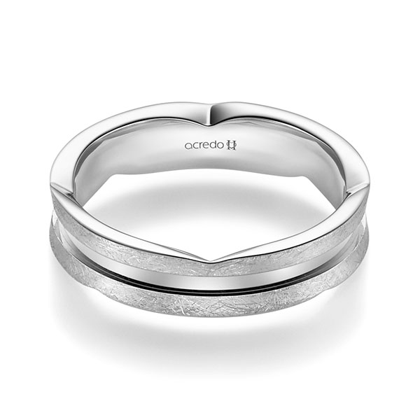 klassischer Trauring/Ehering in Weißgold 585 von acredo