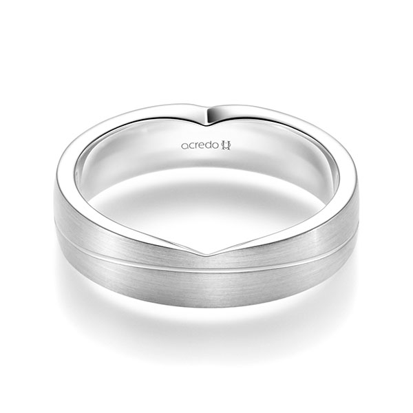klassischer Trauring/Ehering in Weißgold 585 von acredo