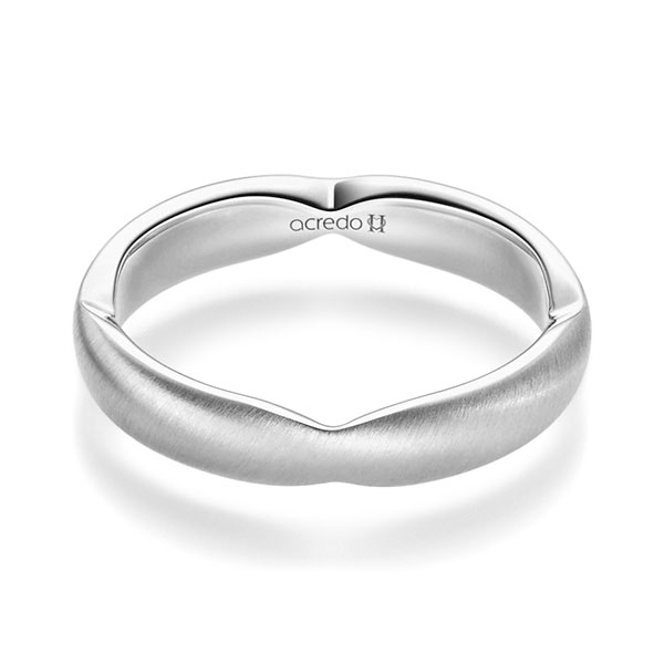 klassischer Trauring/Ehering in Weißgold 585 von acredo