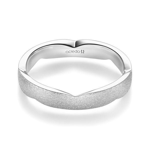 klassischer Trauring/Ehering in Weißgold 585 von acredo