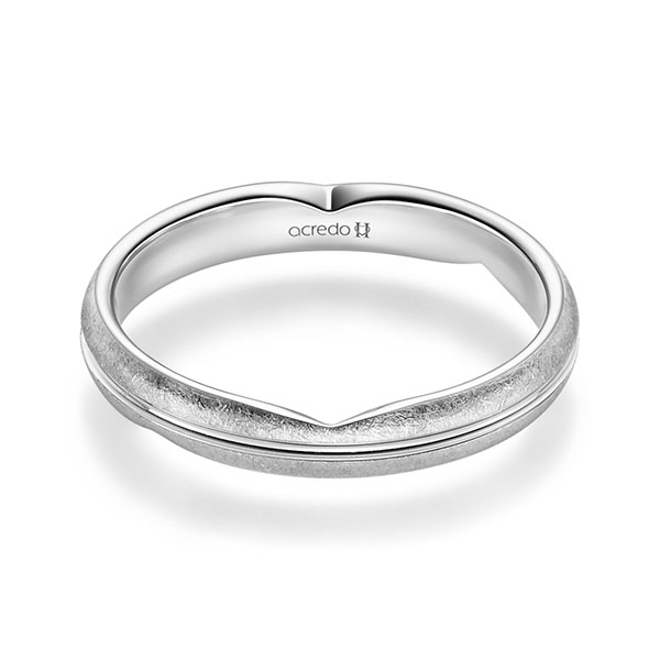 klassischer Trauring/Ehering in Weißgold 585 von acredo