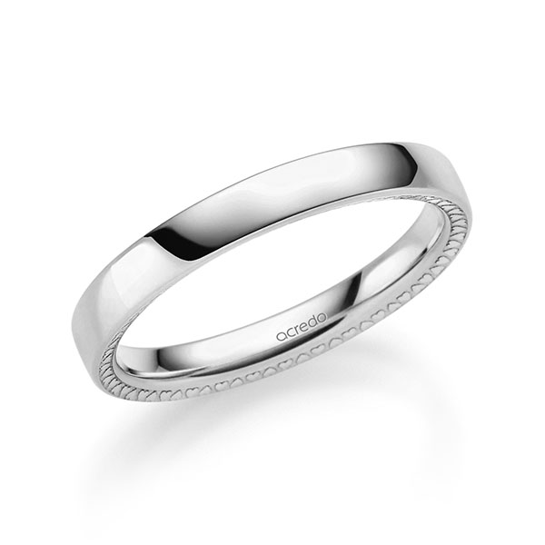klassischer Trauring/Ehering in Weißgold 585 von acredo klassischer Trauring/Ehering in Weißgold 585 von acredo
