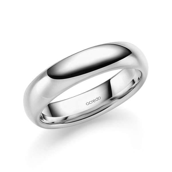 klassischer Trauring/Ehering in Weißgold 585 von acredo