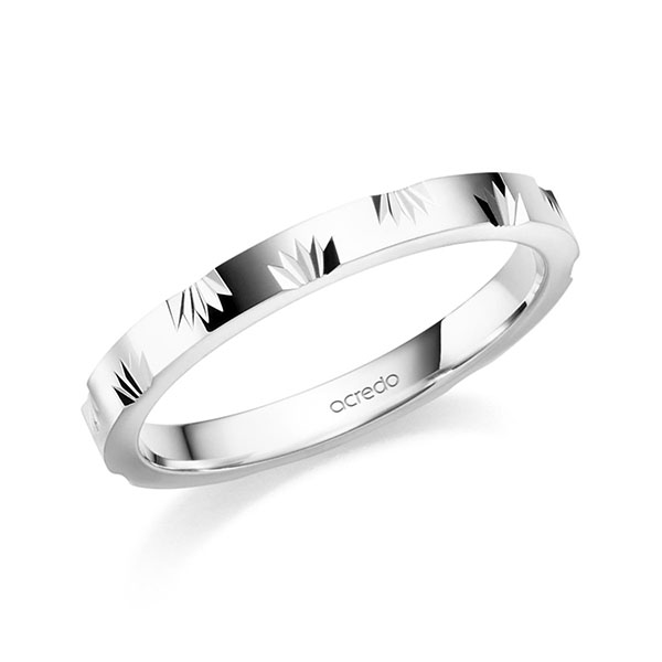 klassischer Trauring/Ehering in Weißgold 585 von acredo klassischer Trauring/Ehering in Weißgold 585 von acredo