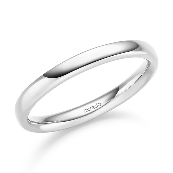 klassischer Trauring/Ehering in Weißgold 585 von acredo