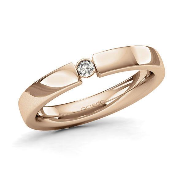 Memoire-Ring Roségold 585 mit 0,06 ct. tw, si