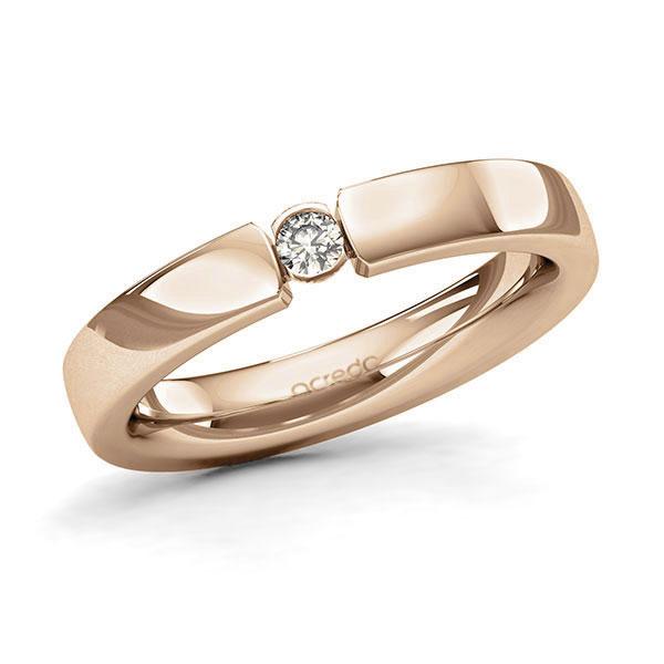 Memoire-Ring Roségold 585 mit 0,08 ct. tw, si
