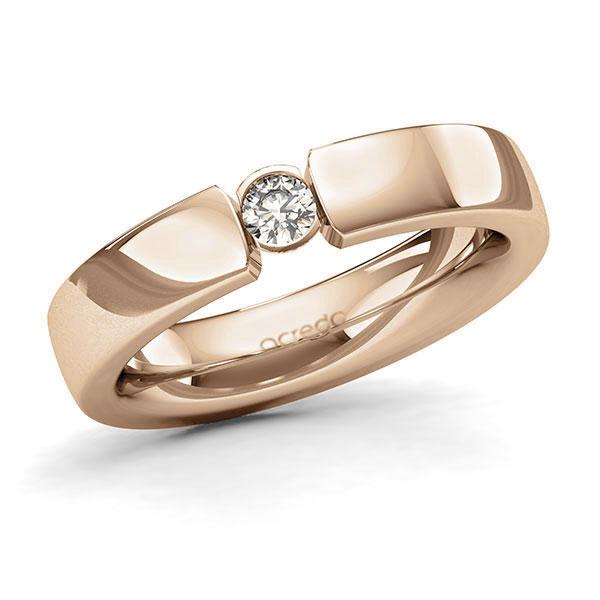 Memoire-Ring Roségold 585 mit 0,15 ct. tw, si
