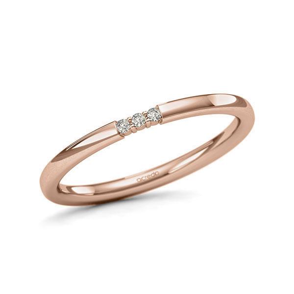 Memoire-Ring Rotgold 585 mit 0,03 ct. tw, si