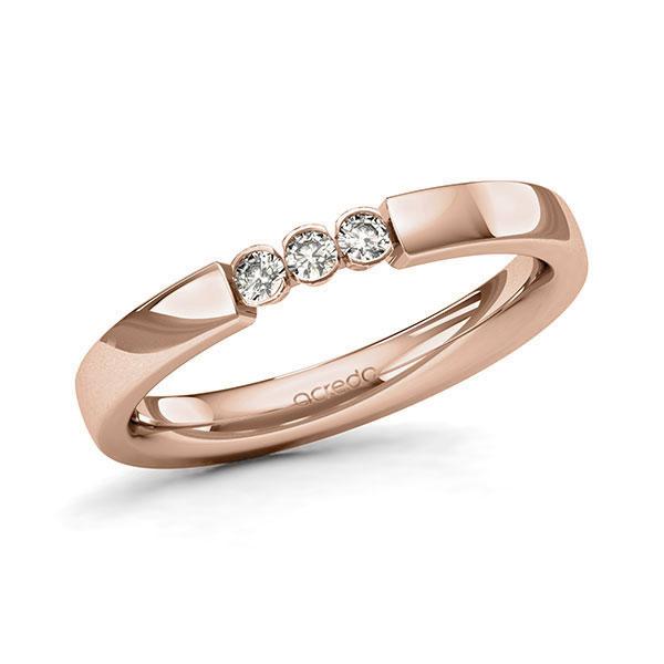 Memoire-Ring Rotgold 585 mit 0,12 ct. tw, si