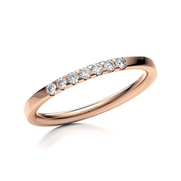 Memoire-Ring Rotgold 585 mit 0,14 ct. tw, si