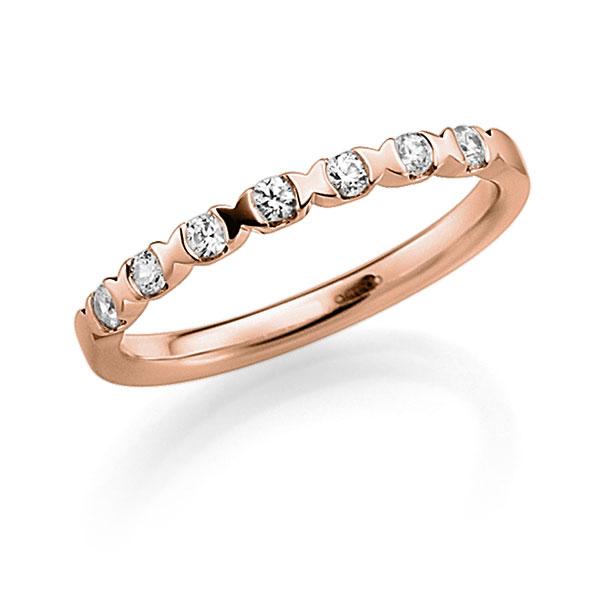 Memoire-Ring Rotgold 585 mit 0,14 ct. tw, vs