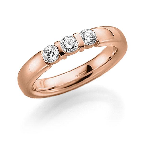 Memoire-Ring Rotgold 585 mit 0,21 ct. tw, vs