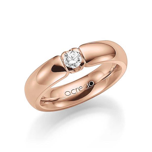 Memoire-Ring Rotgold 585 mit 0,25 ct. tw, vs