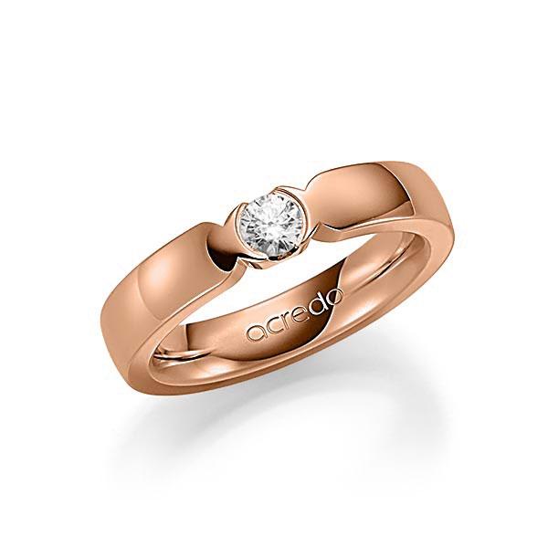 Memoire-Ring Rotgold 585 mit 0,25 ct. tw, vs