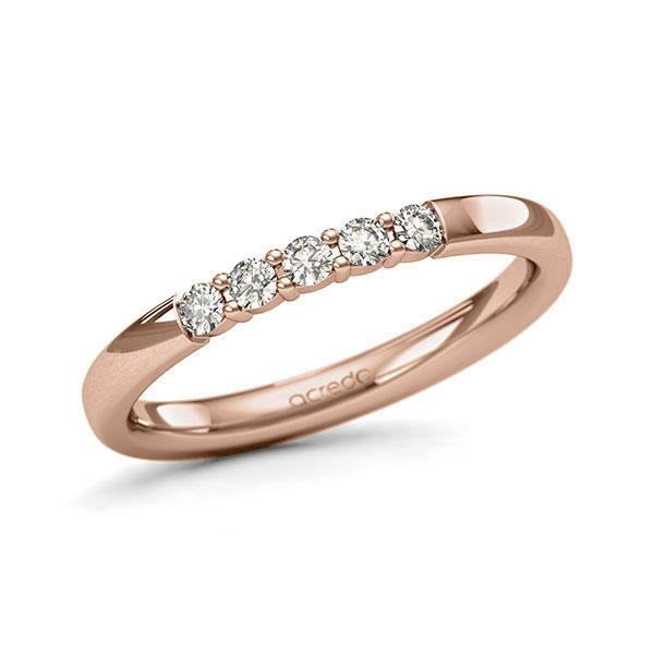 Memoire-Ring Rotgold 585 mit 0,2 ct. tw, si