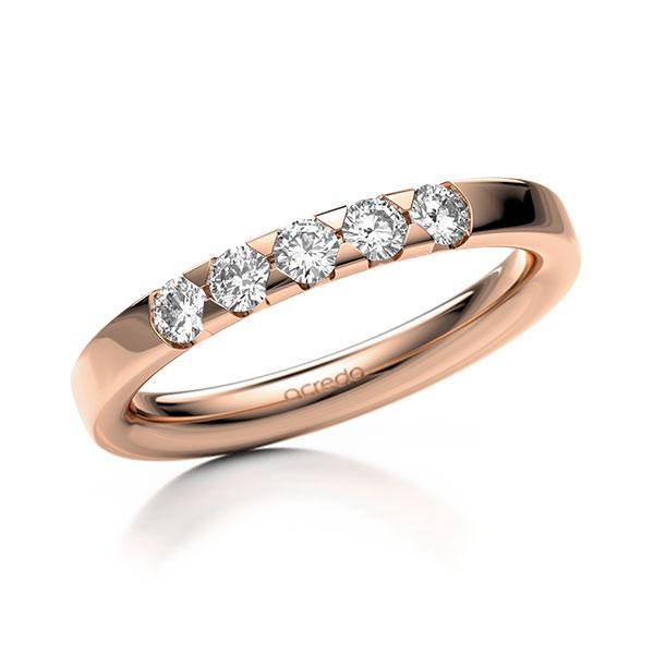 Memoire-Ring Rotgold 585 mit 0,35 ct. tw, si
