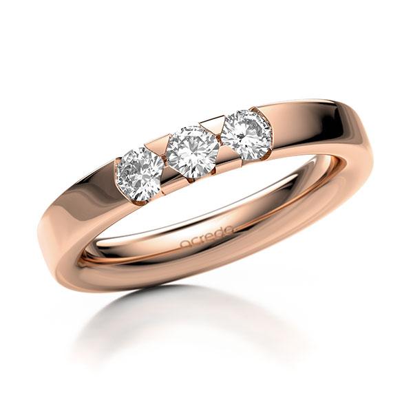 Memoire-Ring Rotgold 585 mit 0,45 ct. tw, si