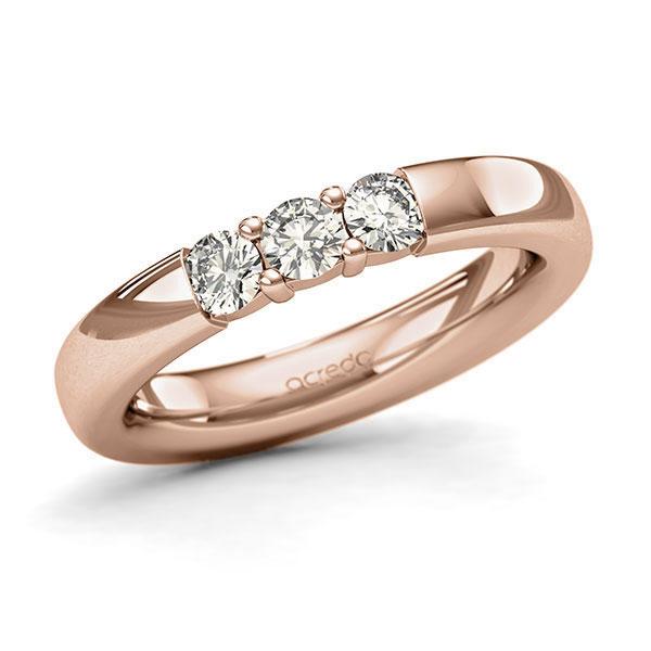 Memoire-Ring Rotgold 585 mit 0,45 ct. tw, si