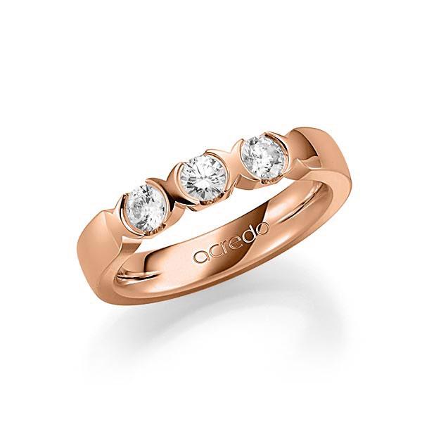 Memoire-Ring Rotgold 585 mit 0,6 ct. tw, vs