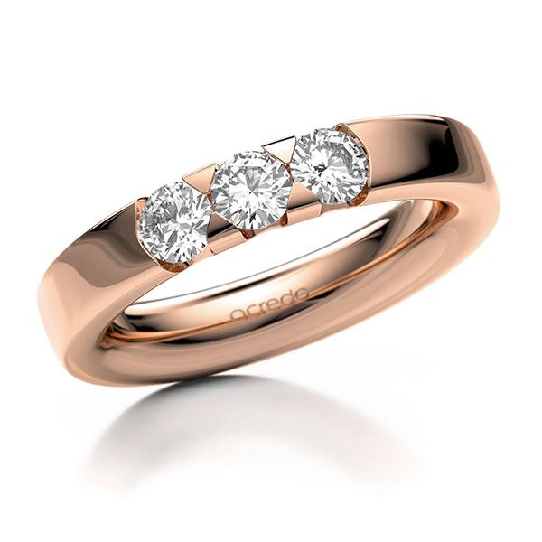Memoire-Ring Rotgold 585 mit 0,75 ct. tw, si