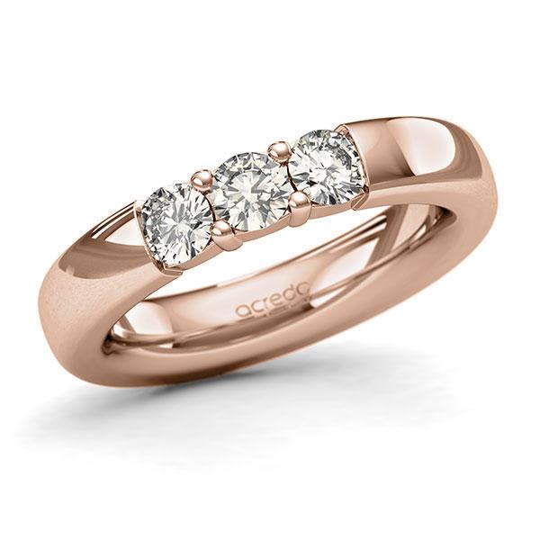 Memoire-Ring Rotgold 585 mit 0,75 ct. tw, si