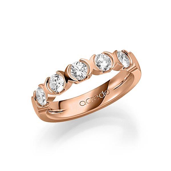Memoire-Ring Rotgold 585 mit 1 ct. tw, vs