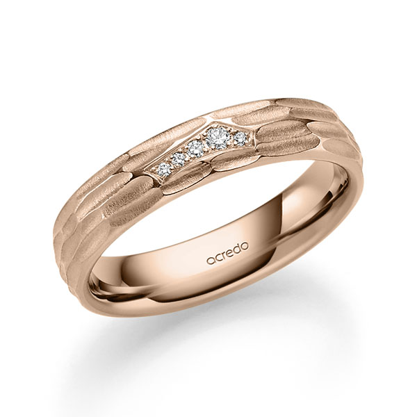 Paar klassische Trauringe/Eheringe in aussen Rotgold 585 , innen Rotgold 585 mit zus. 0,043 ct. Brillant tw, si von acredo - A-2413-18 Paar klassische Trauringe/Eheringe in aussen Rotgold 585 , innen Rotgold 585 mit zus. 0,043 ct. Brillant tw, si von acredo - A-2413-18