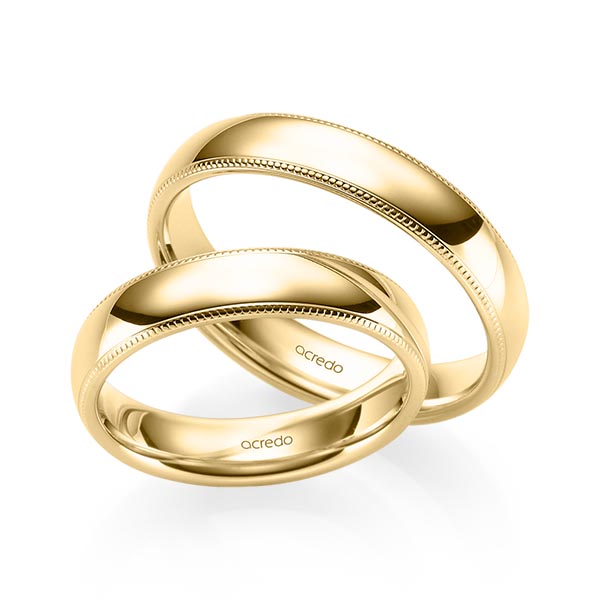Paar klassische Trauringe/Eheringe in Gelbgold 585 von acredo Paar klassische Trauringe/Eheringe in Gelbgold 585 von acredo