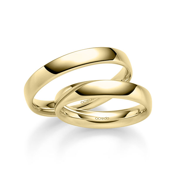 Paar klassische Trauringe/Eheringe in Gelbgold 585 von acredo Paar klassische Trauringe/Eheringe in Gelbgold 585 von acredo