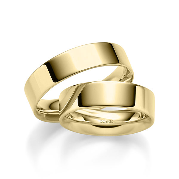 Paar klassische Trauringe/Eheringe in Gelbgold 585 von acredo Paar klassische Trauringe/Eheringe in Gelbgold 585 von acredo