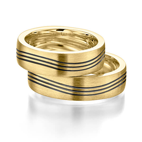 Paar klassische Trauringe/Eheringe in Gelbgold 585 von Merii - M-1096-2 Paar klassische Trauringe/Eheringe in Gelbgold 585 von Merii - M-1096-2