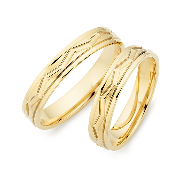 Paar klassische Trauringe/Eheringe in Gelbgold 585 von Merii - M-1376-1 Paar klassische Trauringe/Eheringe in Gelbgold 585 von Merii - M-1376-1