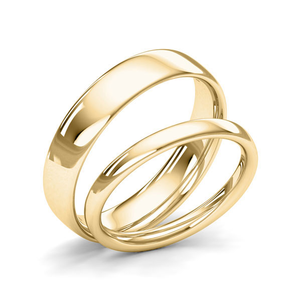 Paar klassische Trauringe/Eheringe in Gelbgold 585 von Steinberg - Q-1429-2 Paar klassische Trauringe/Eheringe in Gelbgold 585 von Steinberg - Q-1429-2