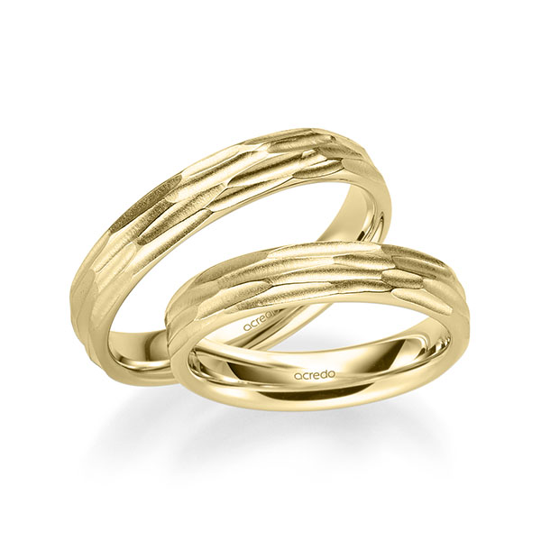 Paar klassische Trauringe/Eheringe in Gelbgold 750 von acredo - A-2314-2 Paar klassische Trauringe/Eheringe in Gelbgold 750 von acredo - A-2314-2