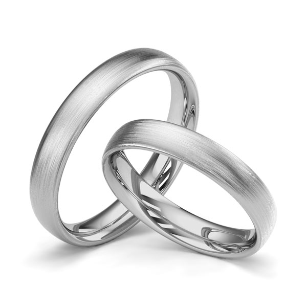 Paar klassische Trauringe/Eheringe in Palladium 585 von Merii - M-1237-5 Paar klassische Trauringe/Eheringe in Palladium 585 von Merii - M-1237-5