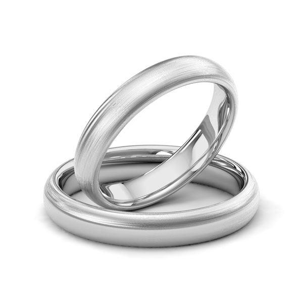 Paar klassische Trauringe/Eheringe in Palladium 950 von Merii - M-1227-5 Paar klassische Trauringe/Eheringe in Palladium 950 von Merii - M-1227-5