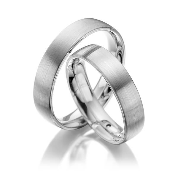 Paar klassische Trauringe/Eheringe in Platin 600 - NP-1051-7 Paar klassische Trauringe/Eheringe in Platin 600 - NP-1051-7