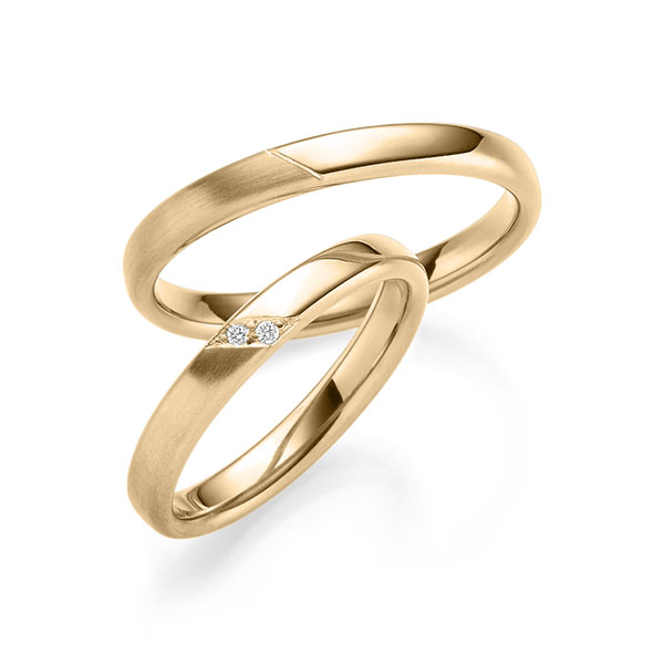 Paar klassische Trauringe/Eheringe in Roségold 585 mit zus. 0,02 ct. Brillant tw, vs von 123GOLD - P-1162-1 Paar klassische Trauringe/Eheringe in Roségold 585 mit zus. 0,02 ct. Brillant tw, vs von 123GOLD - P-1162-1
