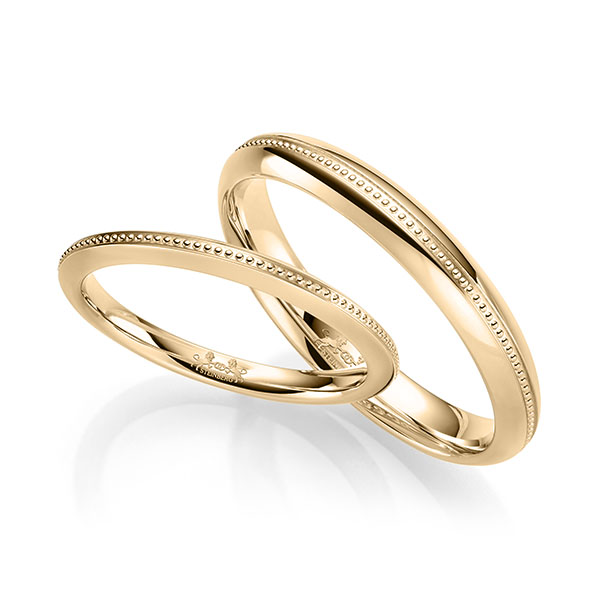 Paar klassische Trauringe/Eheringe in Roségold 750 von Steinberg - Q-1701-1