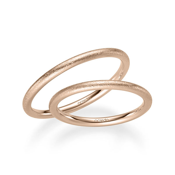 Paar klassische Trauringe/Eheringe in Rotgold 585 von acredo Paar klassische Trauringe/Eheringe in Rotgold 585 von acredo