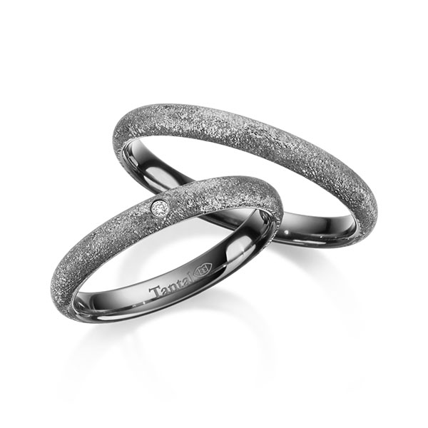 Paar klassische Trauringe/Eheringe in Tantal 900 mit zus. 0,02 ct. Brillant tw, si - UQ-1057-1 Paar klassische Trauringe/Eheringe in Tantal 900 mit zus. 0,02 ct. Brillant tw, si - UQ-1057-1