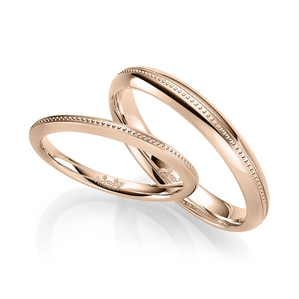 Pair classic wedding bands in Red gold 14K (585/1000) by Steinberg - Q-1701-3 Pair classic wedding bands in Red gold 14K (585/1000) by Steinberg - Q-1701-3
