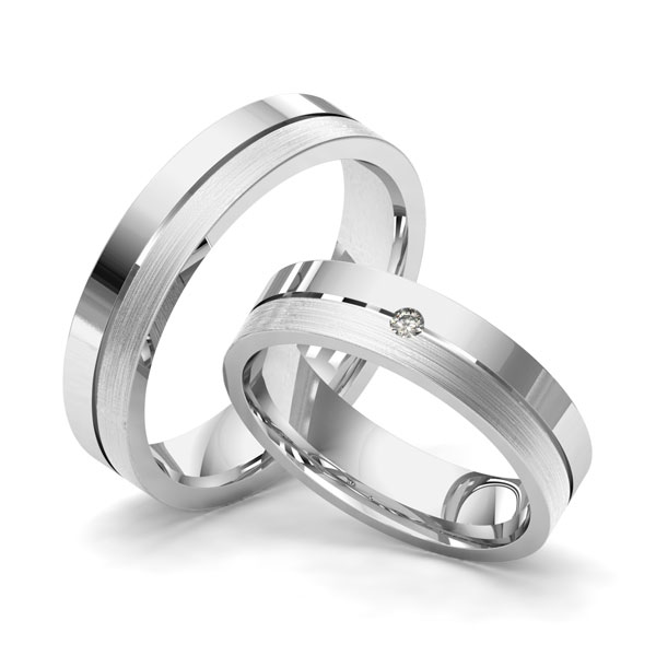 Matching wedding bands shop white gold