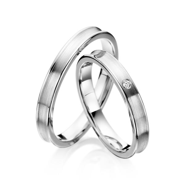 Classic white gold sale wedding bands