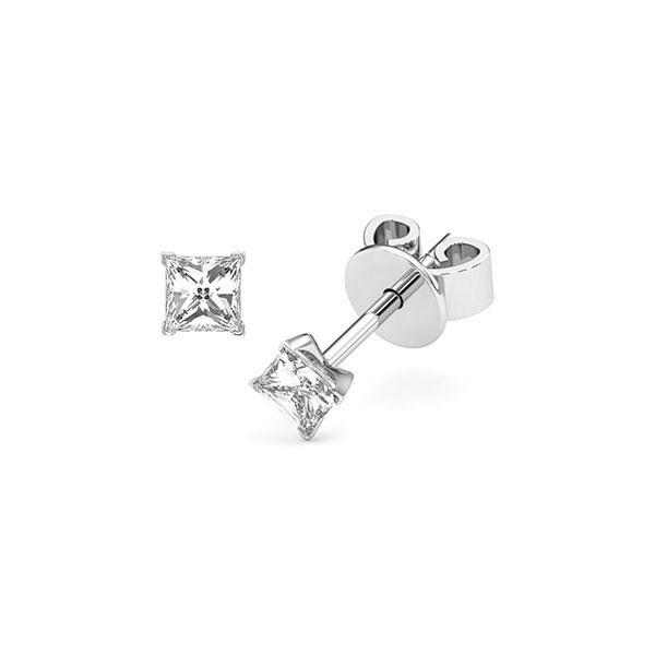 Produktbild von 1/4 Karat Schwarze Diamant Ohrstecker In 925 Sterlingsilber – Eleganter Schmuck Mit Butterfly-Verschluss