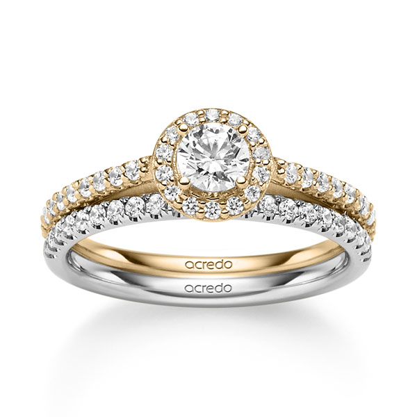 Ring-Set in Roségold 585 mit 0,3 ct. + zus. 0,518 ct. Brillant tw, vs tw, si von acredo - A-2457-7 Ring-Set in Roségold 585 mit 0,3 ct. + zus. 0,518 ct. Brillant tw, vs tw, si von acredo - A-2457-7